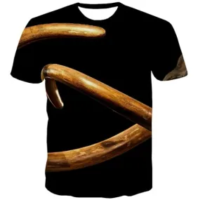 Abstract T-shirt Men Psychedelic Tshirts Novelty Black Tshirts Cool Street T shirts Funny