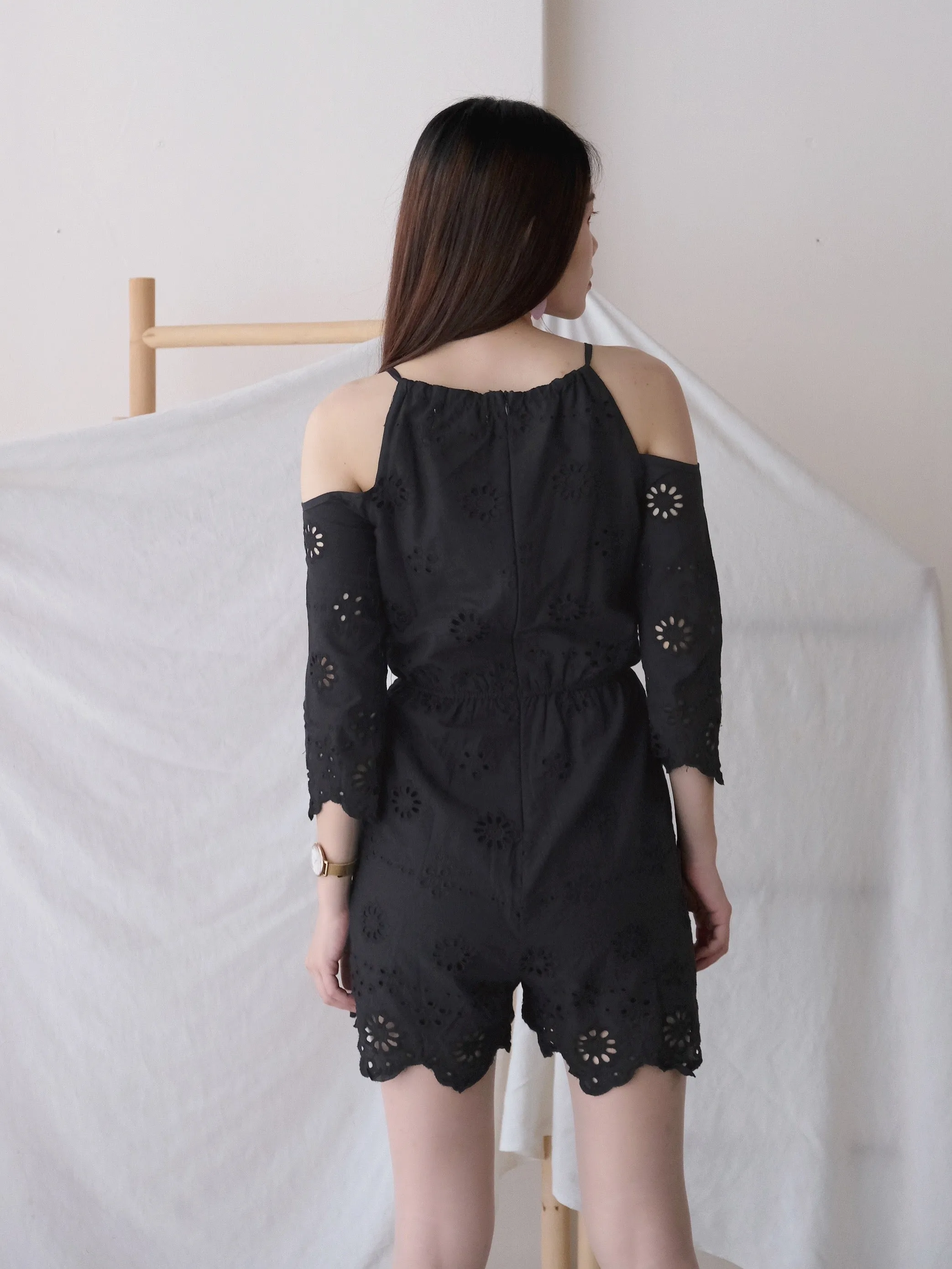 ACEWIN Halterneck Romper With Broderie Anglaise (Size S-M) 702989