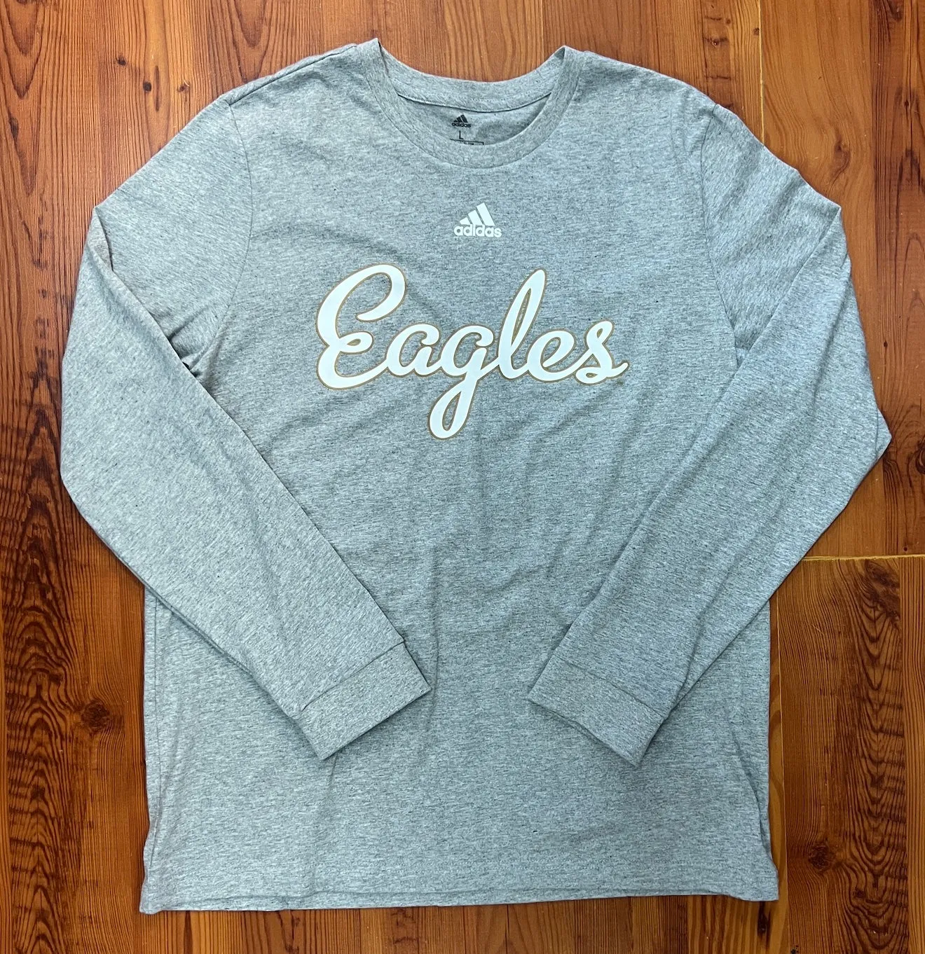 ADIDAS Script Eagles - HEATHER GREY Long Sleeve Tee