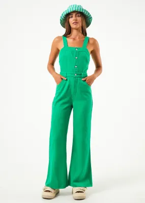 AFENDS Womens Sleepy Hollow Arlo - Twill Jumpsuit - Forest