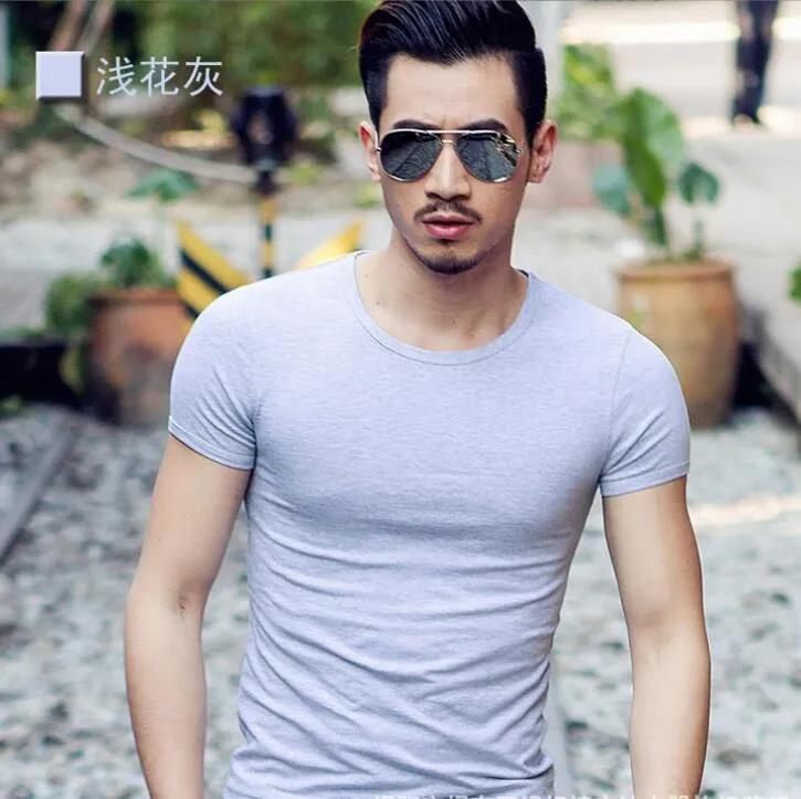 Aidase  New Men V-neck T Shirt 6 colors Fitness Mens T-shirts V neck Man T-shirt For Male Clothing Tshirts M-4XL Tops o-neck Tees