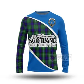 Alexander Family Crest Tartan Long Sleeve T-Shirt Celebrate Saint Andrew's Day in Style