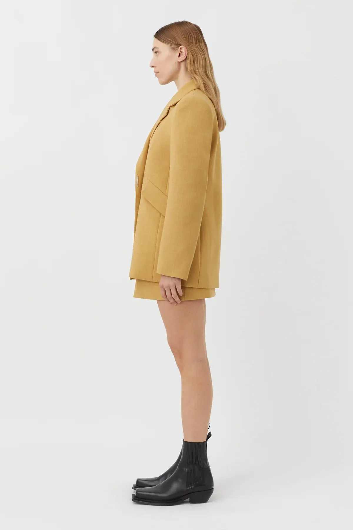 Ambrose Tailored Blazer Mustard