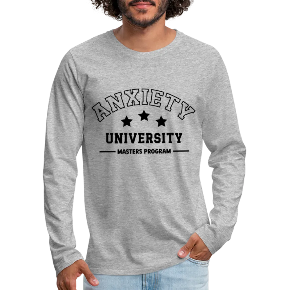 Anxiety University Masters Program, Men's Premium Long Sleeve T-Shirt