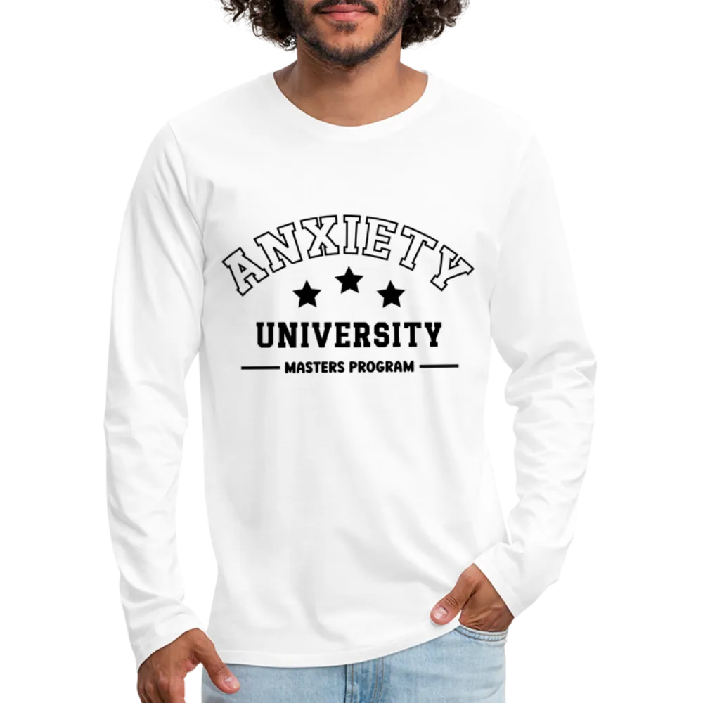 Anxiety University Masters Program, Men's Premium Long Sleeve T-Shirt