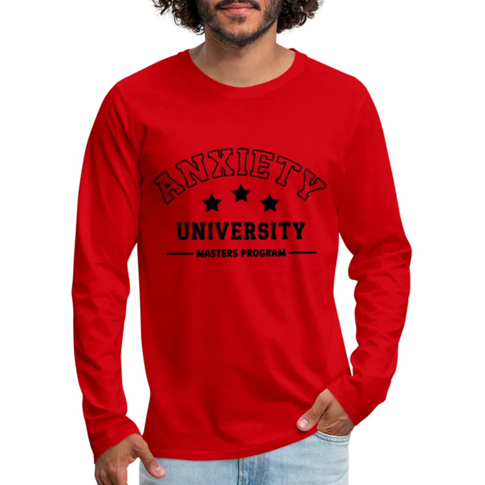 Anxiety University Masters Program, Men's Premium Long Sleeve T-Shirt