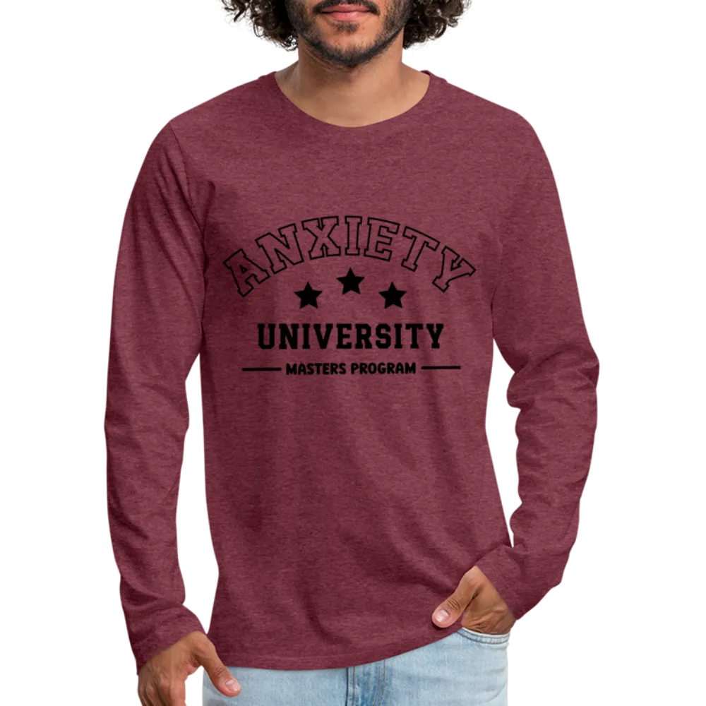 Anxiety University Masters Program, Men's Premium Long Sleeve T-Shirt