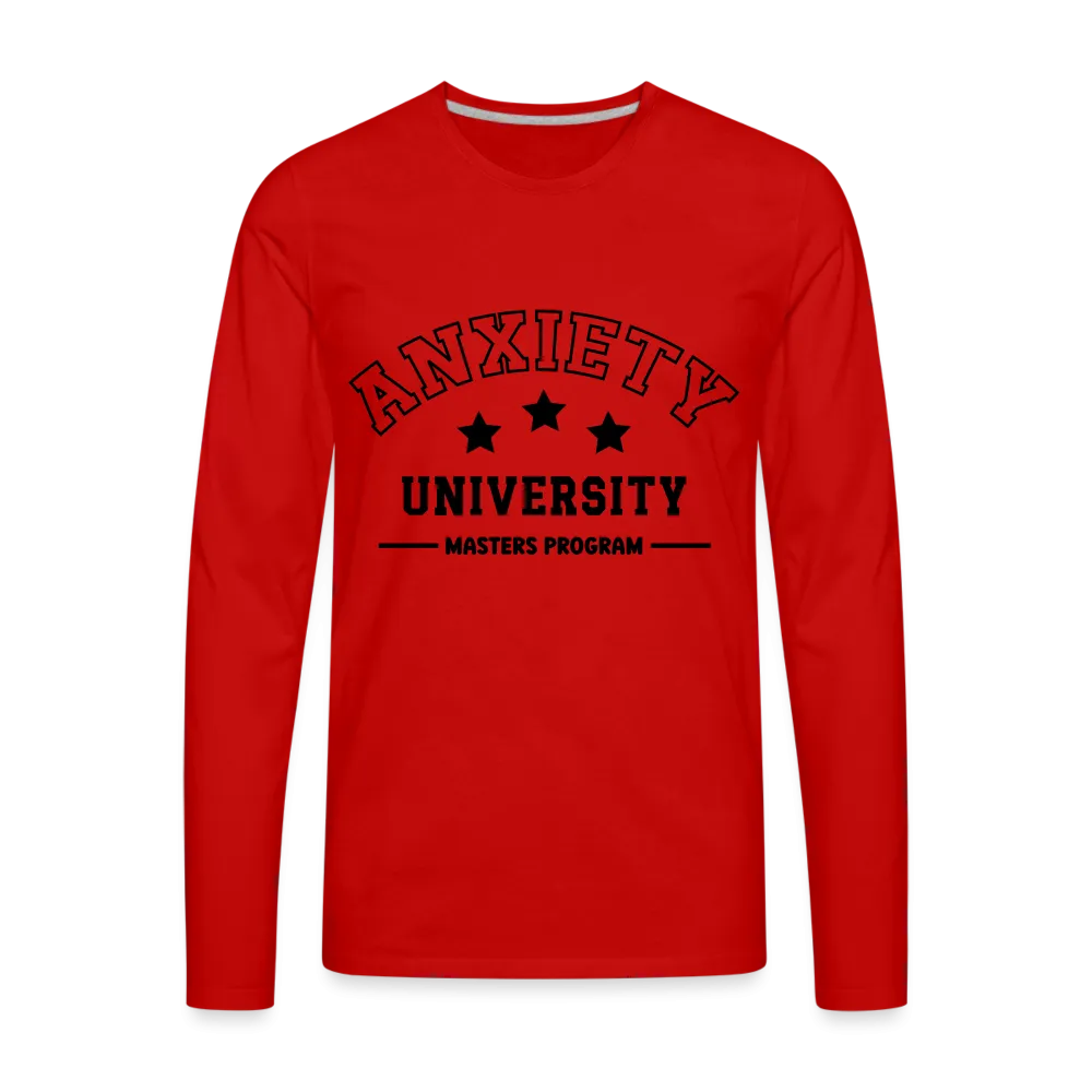 Anxiety University Masters Program, Men's Premium Long Sleeve T-Shirt