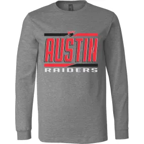 Austin Raiders - Split Stripe Long Sleeve T-Shirt