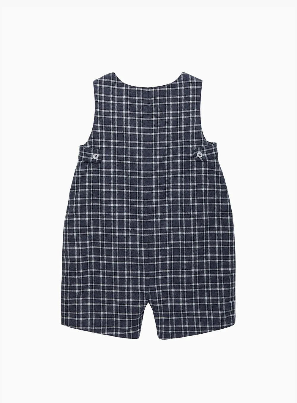 Baby Archie Romper in Navy Check