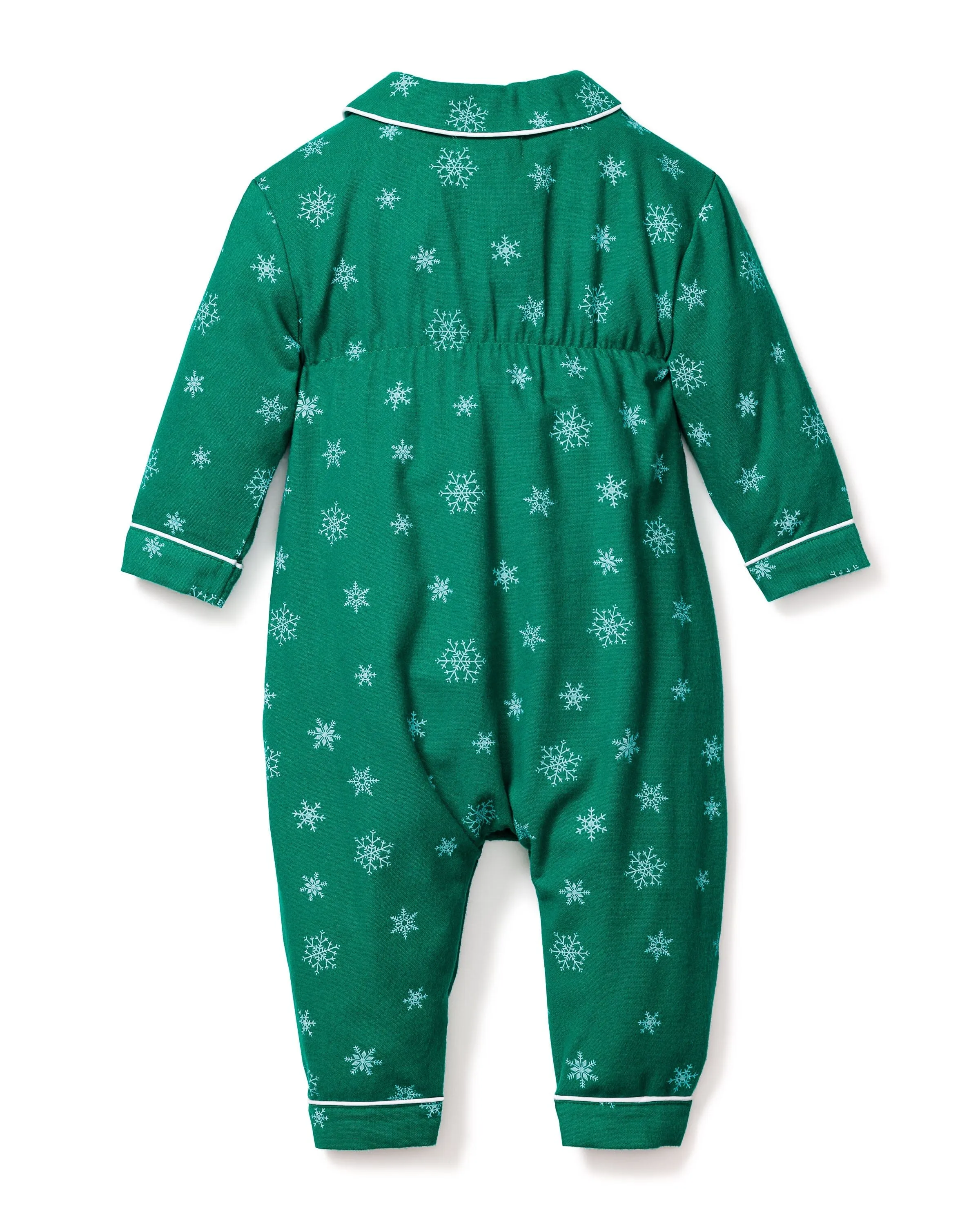 Baby's Flannel Cambridge Romper | Emerald Wonderland