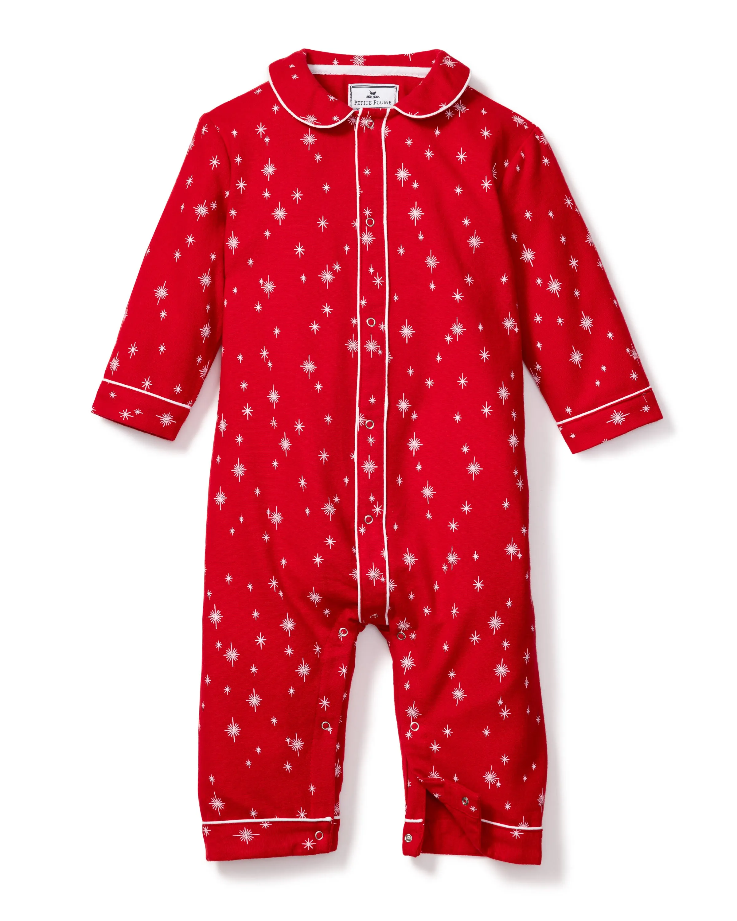 Baby's Flannel Cambridge Romper in Starry Night