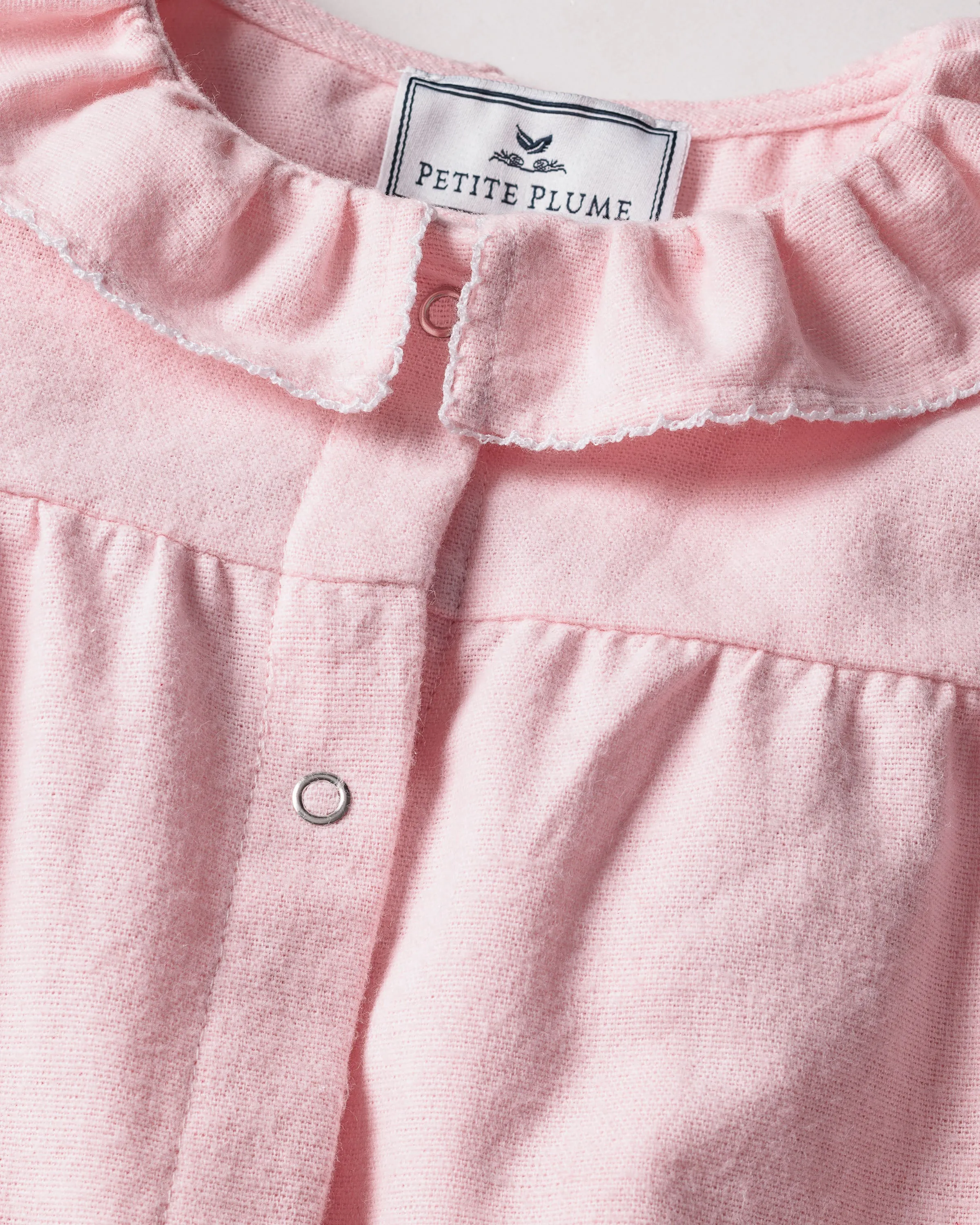 Baby's Flannel Madeline Romper in Pink