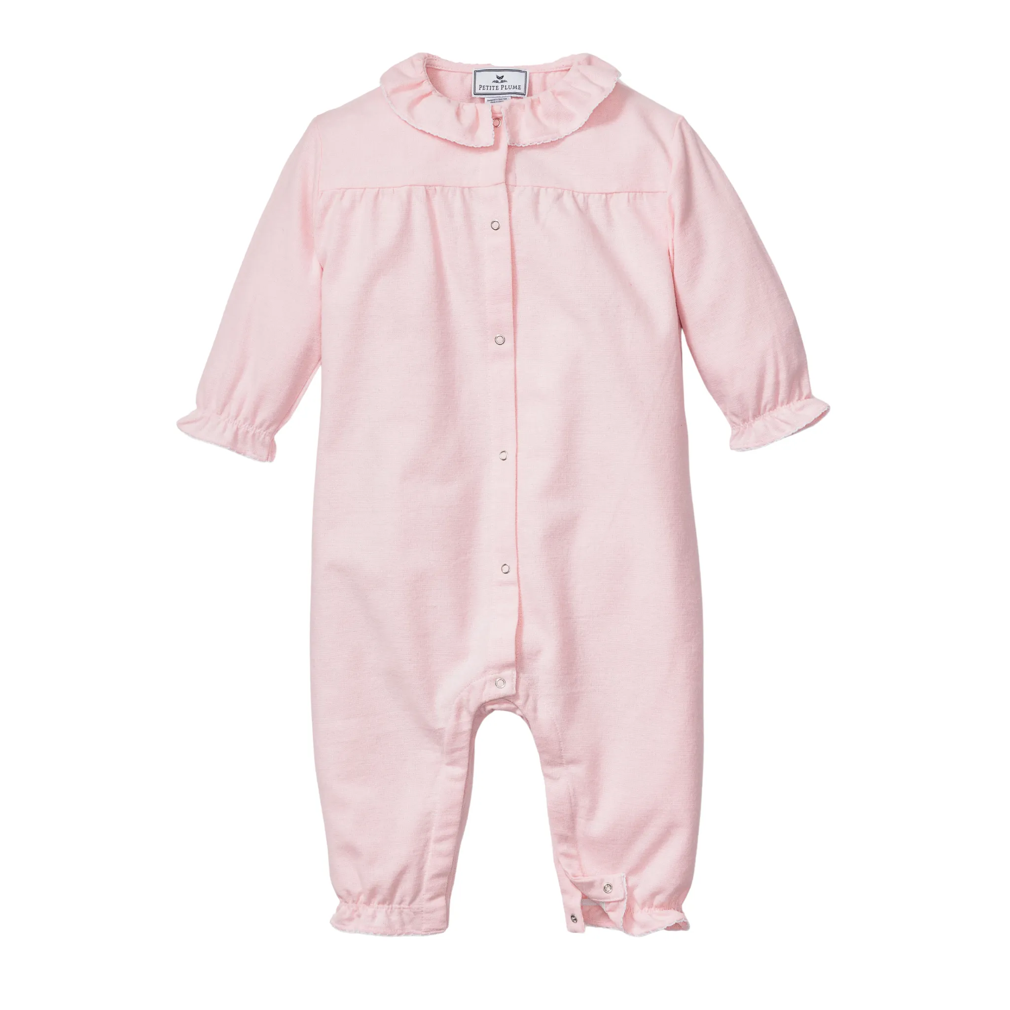 Baby's Flannel Madeline Romper in Pink