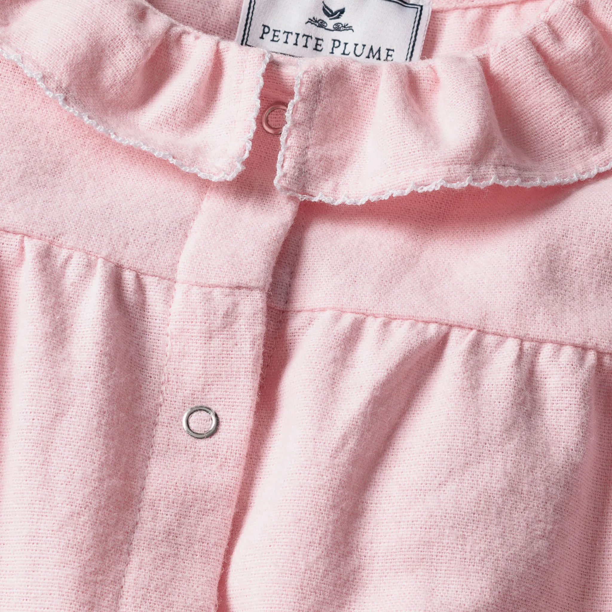 Baby's Flannel Madeline Romper in Pink