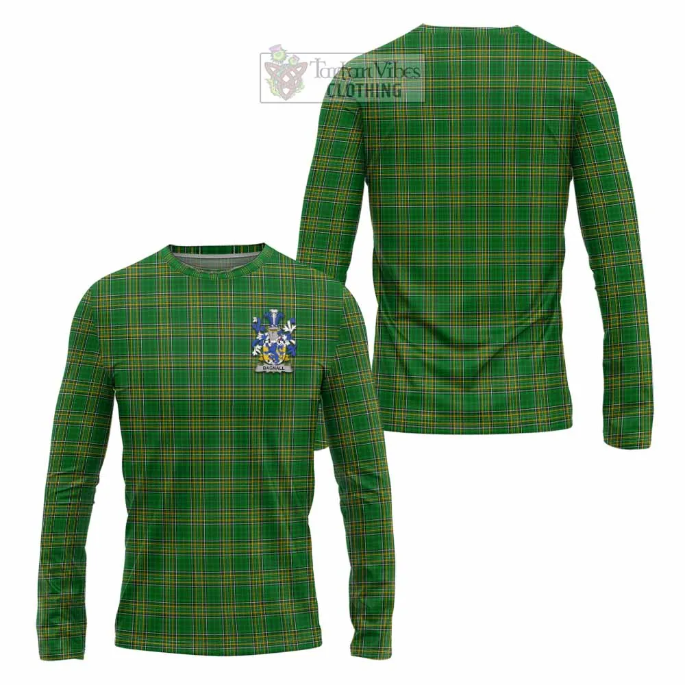 Bagnall Irish Clan Tartan Long Sleeve T-Shirt with Coat of Arms