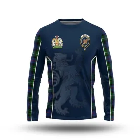 Baillie Tartan Long Sleeve T-Shirt with Family Crest and Lion Rampant Vibes Sport Style