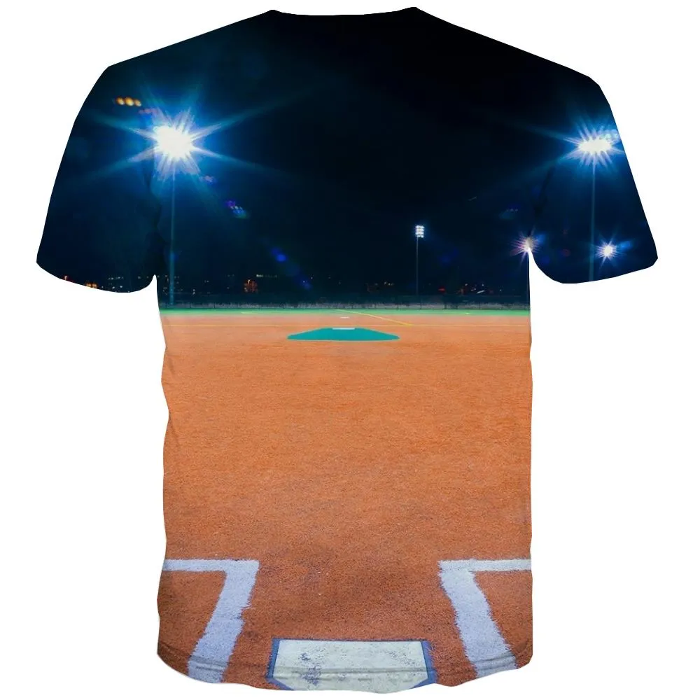 Baseball T shirts Men Stadium T-shirts 3d Game Tshirt Printed White Tshirts Cool