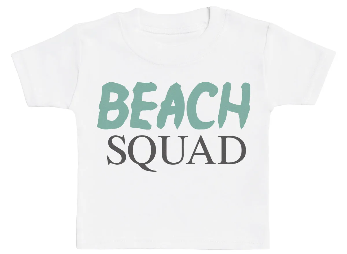 Beach Squad - Matching Family Holiday Set - Baby Bodysuit & Kids T-Shirt, Mum & Dad T-Shirt - (Sold Separately)