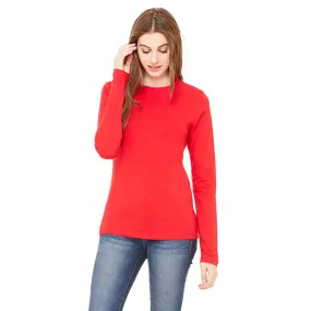 Bella   Canvas Women's Red Jersey Long-Sleeve T-Shirt