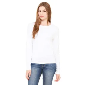 Bella   Canvas Women's White Jersey Long-Sleeve T-Shirt