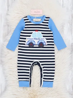 Black & White Stripe Police Romper