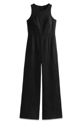 Black Carla Linen Jumpsuit