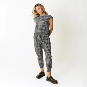 Black Check Jumpsuit