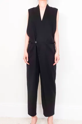 Black wool jumpsuit RRP £300