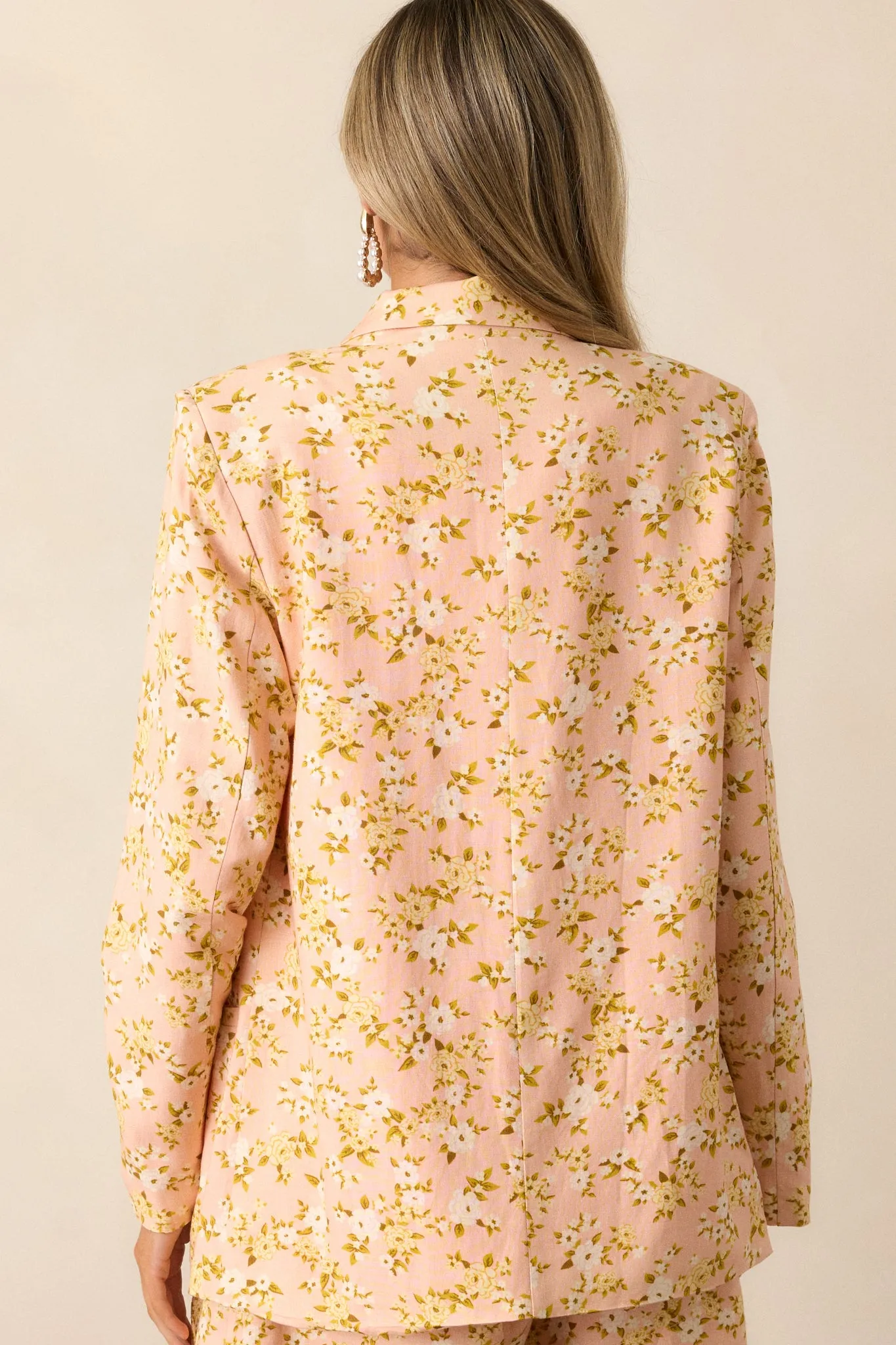 Blossoming Love Pink Floral Blazer