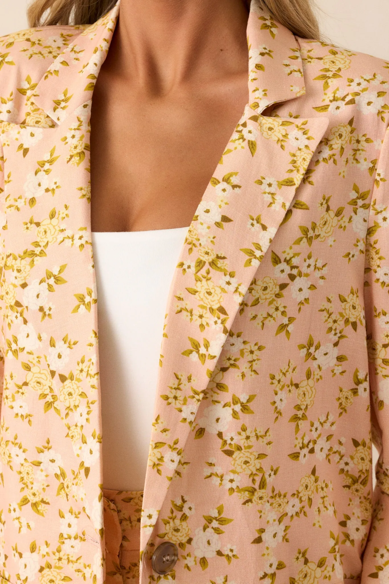 Blossoming Love Pink Floral Blazer