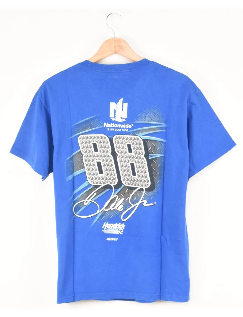 Blue Nascar Printed T-shirt - L