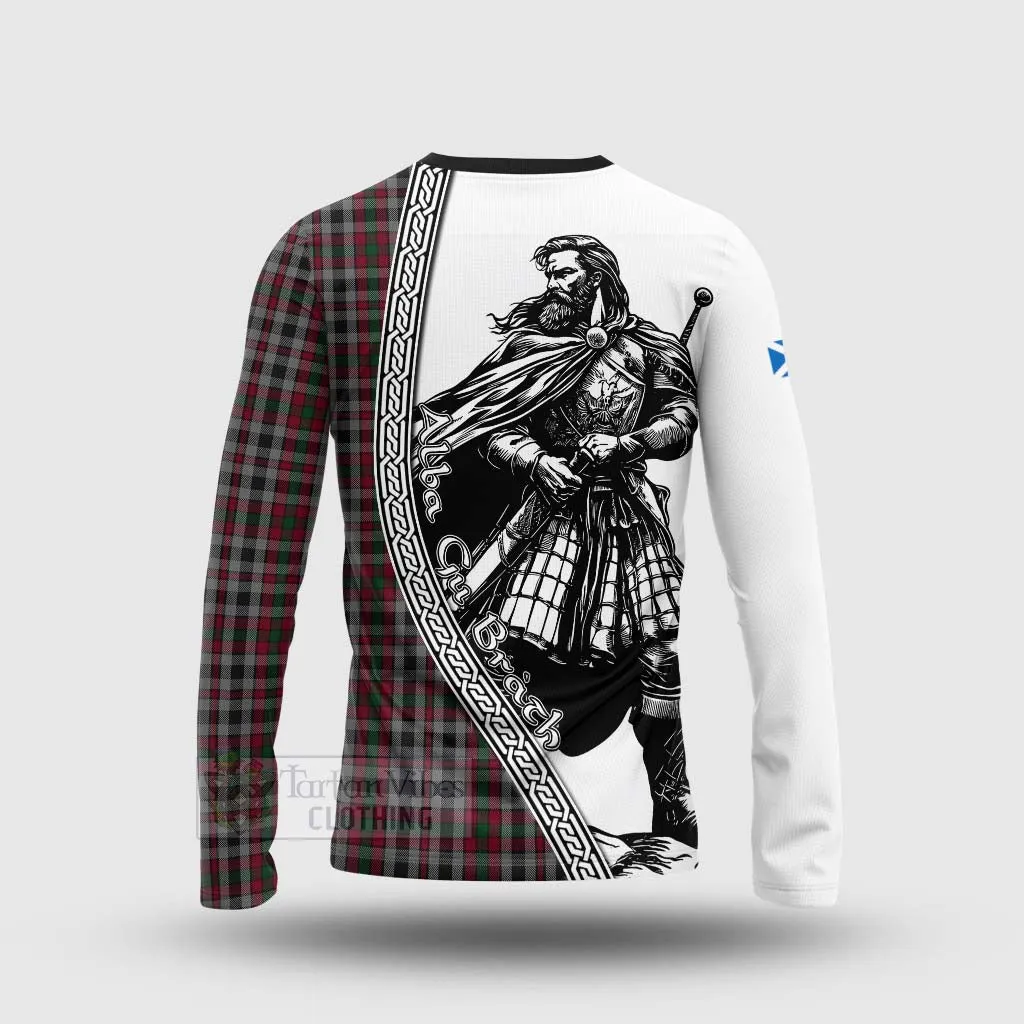 Borthwick Tartan Clan Crest Long Sleeve T-Shirt with Highlander Warrior Celtic Style