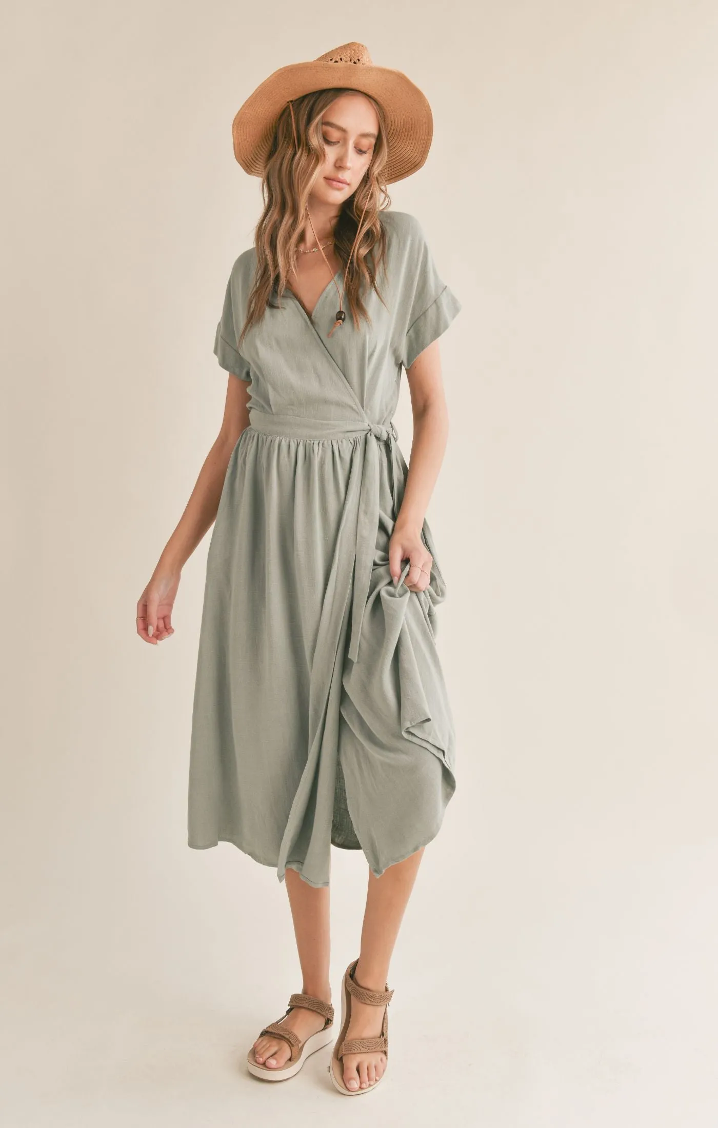 Botanical Wrap Dress