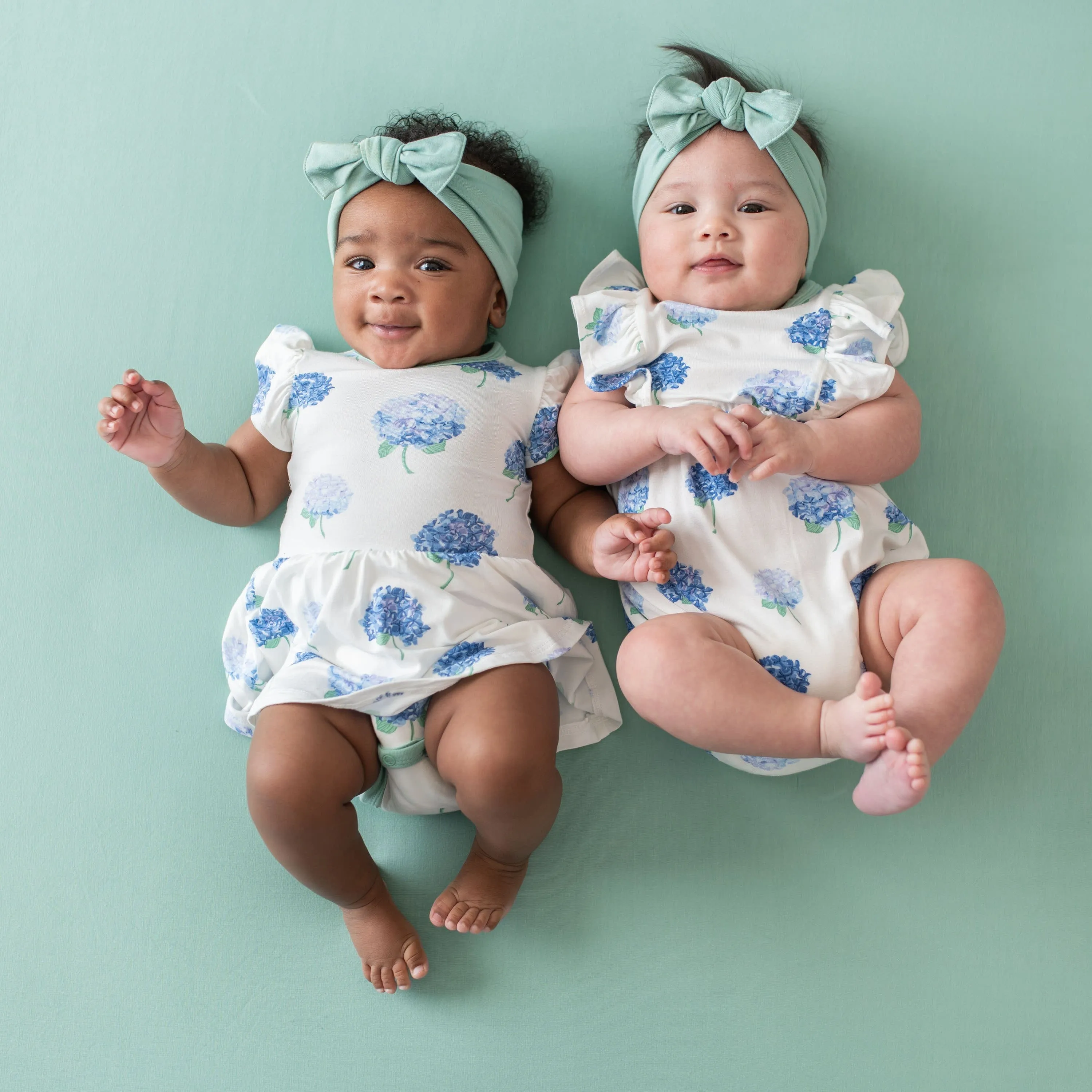 Bubble Romper in Hydrangea