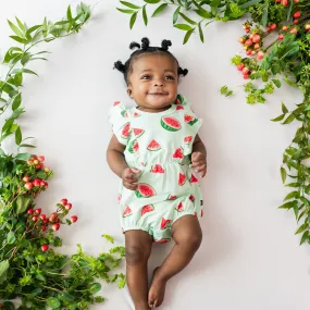 Bubble Romper in Watermelon