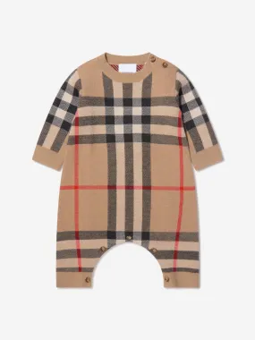 Burberry Baby Cashmere Check Gerard Romper