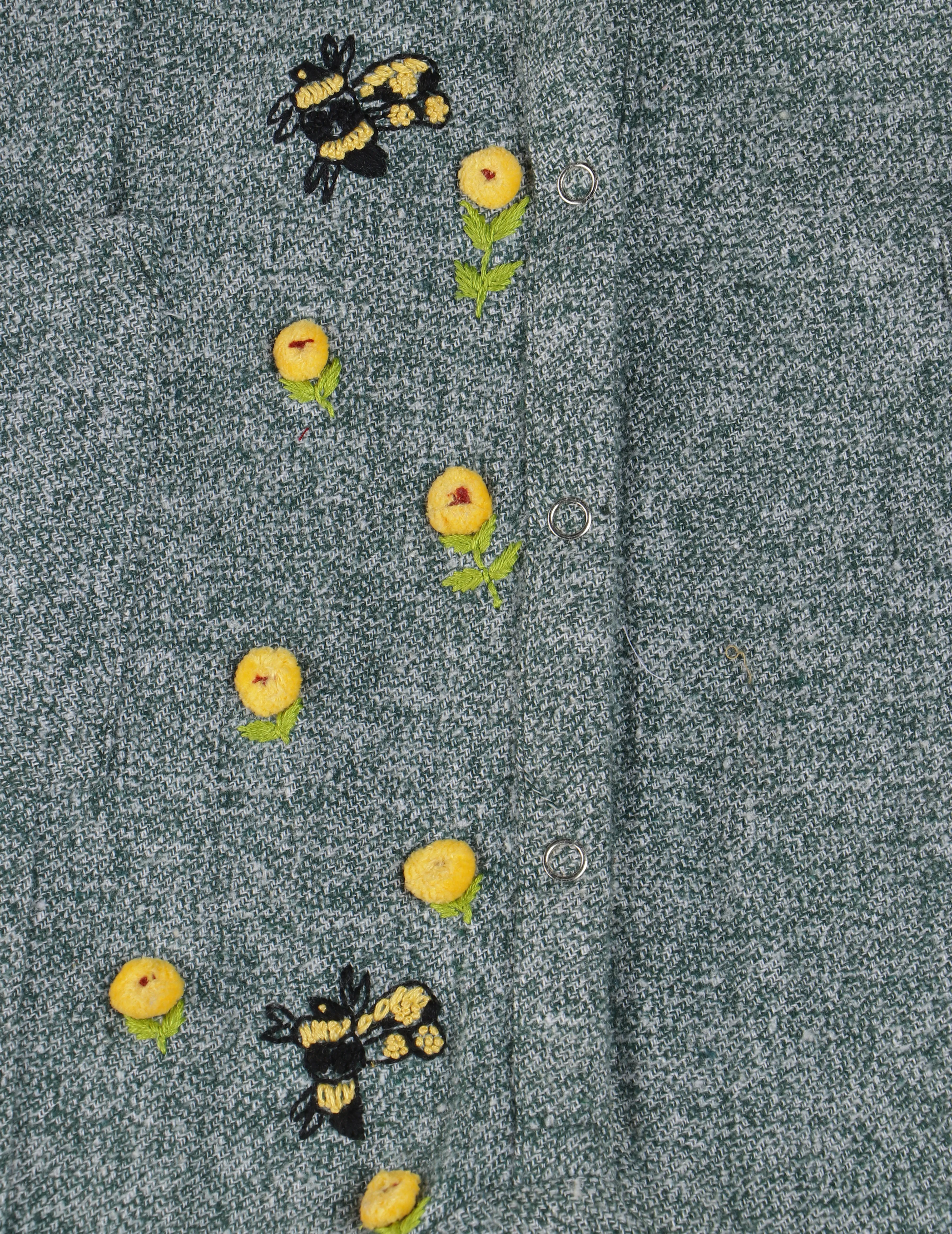 Buzzing Bee Romper - Forest Green