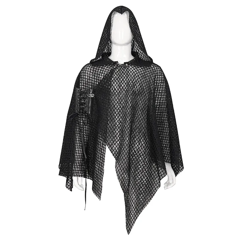 CA033 punk mesh asymmetric shawl