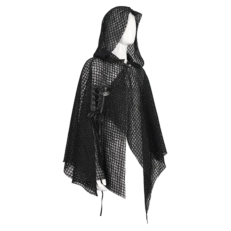 CA033 punk mesh asymmetric shawl