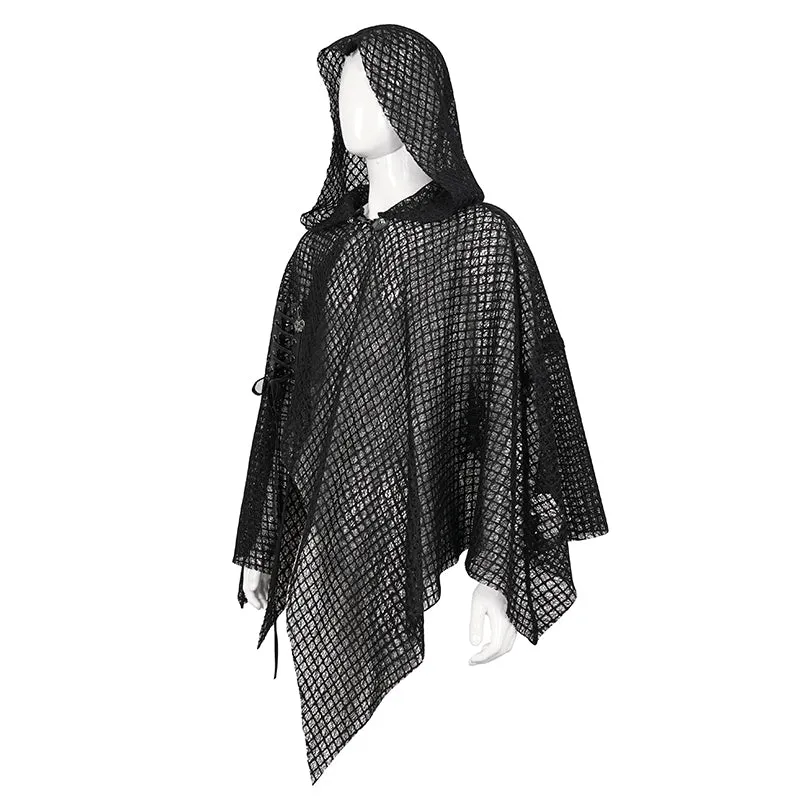 CA033 punk mesh asymmetric shawl