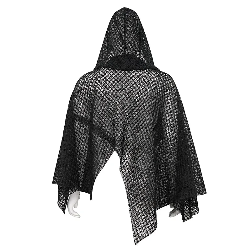 CA033 punk mesh asymmetric shawl