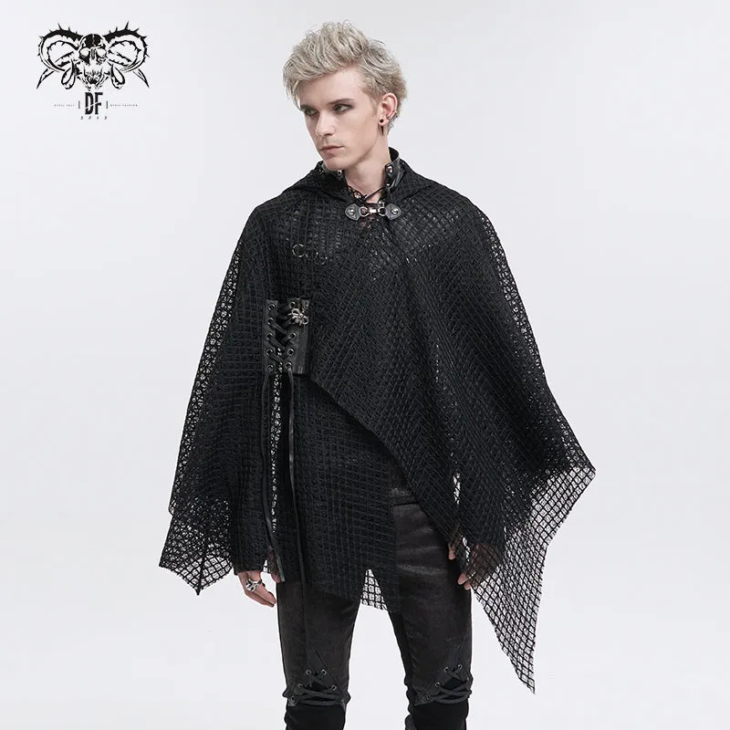 CA033 punk mesh asymmetric shawl