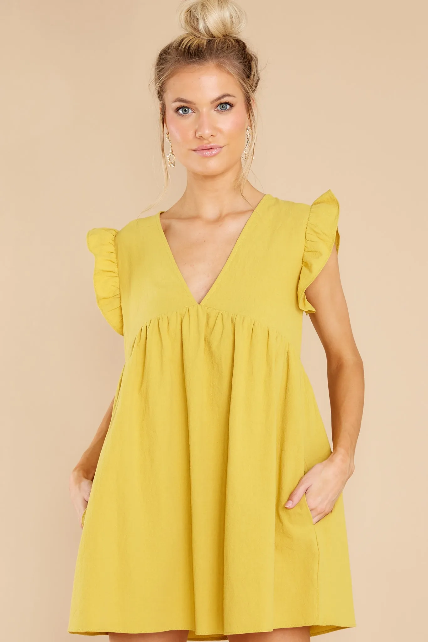 Call Me Angel Yellow Romper Dress