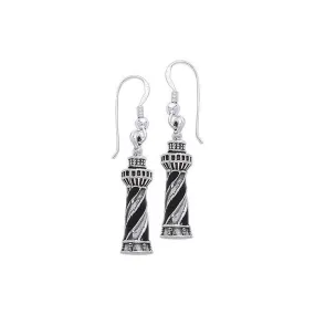 Cape Hatteras Lighthouse Silver Silver Earrings TE2826