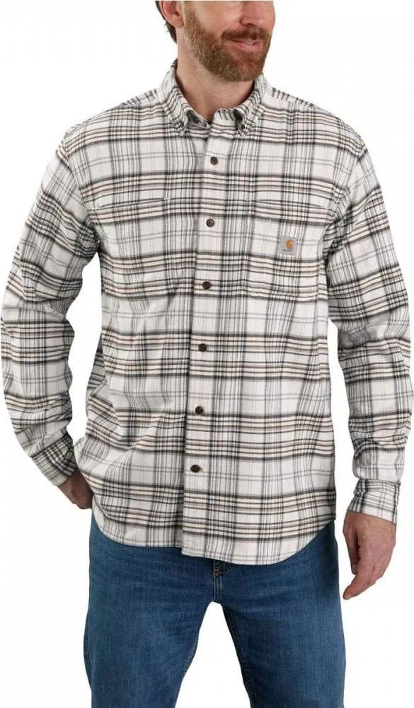 Carhartt Men&#x27;s Midweight Flannel L/S Plaid Shirt Malt | Buy Carhartt Men&#x27;s Midweight Flannel L/S Plaid Shirt Malt here | Outnorth