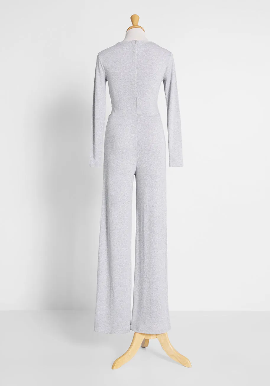 Catch Me Lounging Knit Jumpsuit