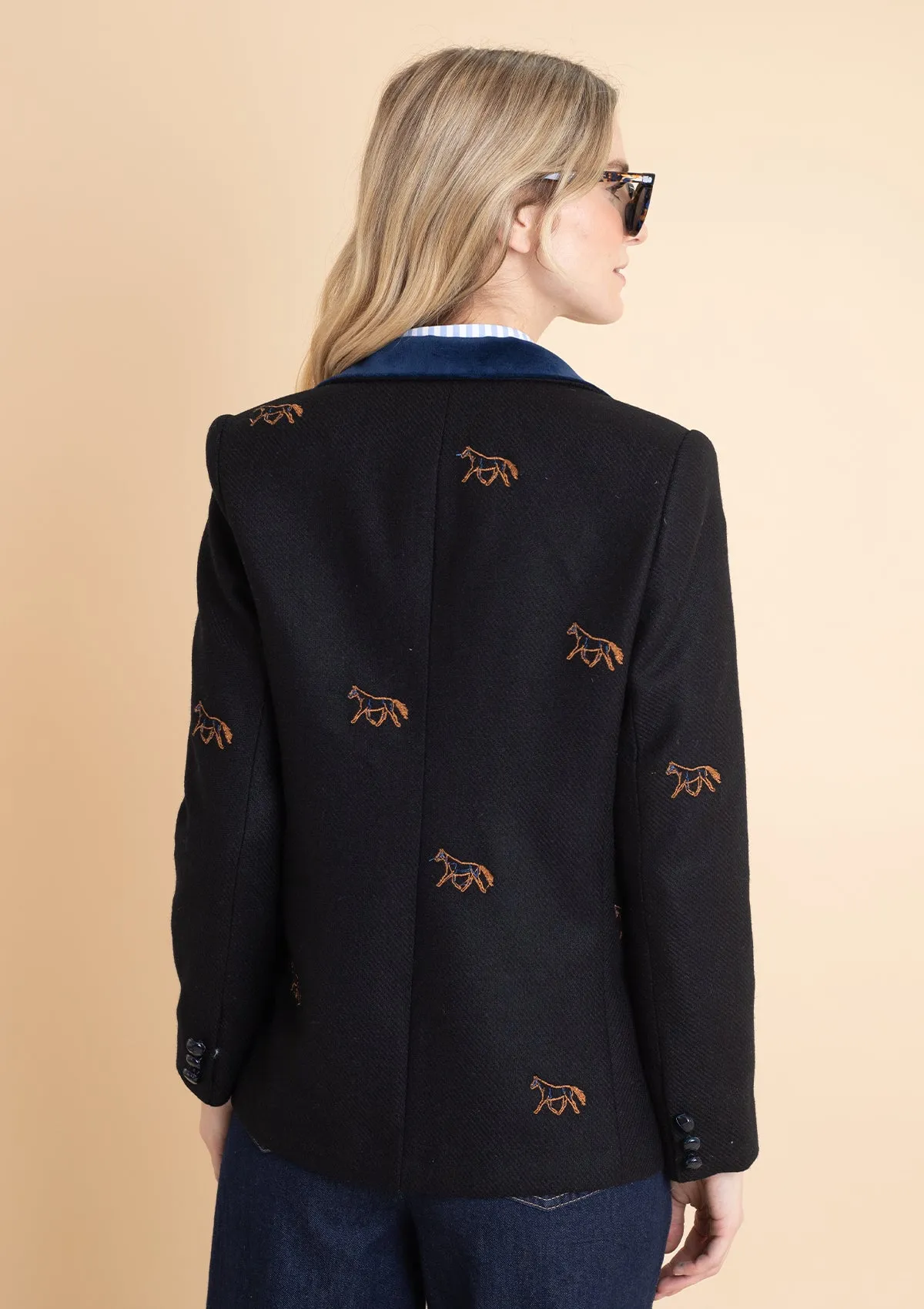 Cavaletti Embroidered Blazer | Noir