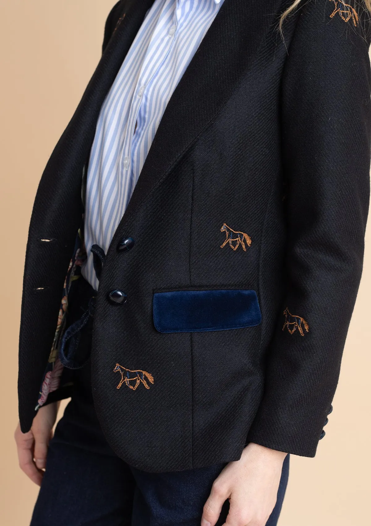 Cavaletti Embroidered Blazer | Noir