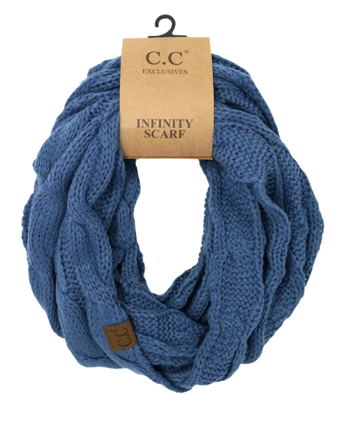 C.C. Cable Knit Infinity Scarf (More colors available) - Sf-800